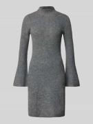 Noisy May Minikleid mit geripptem Stehkragen in Mittelgrau, Größe L