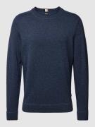 BOSS Strickpullover mit Rundhalsausschnitt Modell 'Onore' in Weiss, Gr...