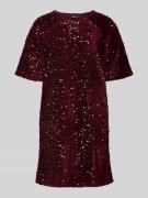 Pieces Schmales Cocktailkleid mit Paillettenbesatz Modell 'KAM' in Bor...