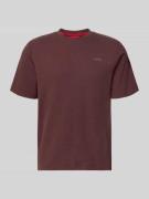 HUGO Regular Fit T-Shirt aus Baumwoll-Mix Modell 'AUSTIN' in Aubergine...