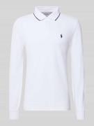 Polo Ralph Lauren Poloshirt mit Label-Stitching in Offwhite, Größe L