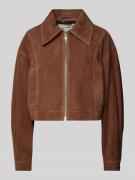 Ivy Oak Jacke mit Reißverschluss Modell 'LENA' in Cognac, Größe L