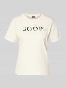 JOOP! T-Shirt mit Label-Print Modell 'Tanna' in Beige, Größe 34