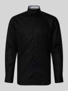 ETERNA Regular Fit Business Hemd aus Baumwolle mit Kentkragen in Black...