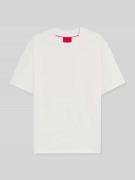 HUGO Relaxed Fit T-Shirt aus reiner Baumwolle Modell 'DAPOLINO' in Off...