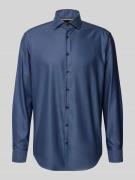 Jake*s Regular Fit Businesshemd in Premiumqualität in Marine, Größe 47...