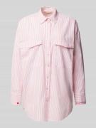 Smith and Soul Regular Fit Hemdbluse mit Brusttaschen in Rosa, Größe X...