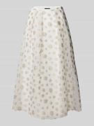 Emporio Armani Maxirock mit gelegten Falten in Offwhite, Größe 42