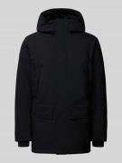 PEAK PERFORMANCE Parka mit Kapuze und Pattentaschen in Black, Größe L