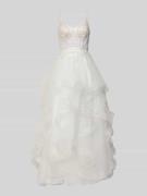 Luxuar Brautkleid mit Details aus Spitze in Offwhite, Größe 34