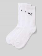 PUMA Tennissocken mit Logo im 3er-Pack in Weiss, Größe 35-38