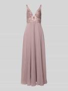 Laona Abendkleid mit Zierbesatz in Altrosa, Größe 32