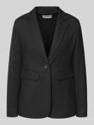 More & More Slim Fit Blazer mit Reverskragen in Black, Größe 34