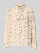 JOOP! Schluppenbluse im Allover-Look Modell 'Bo' in Beige, Größe 34