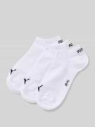 PUMA Sneakersocken mit Logo im 3er-Pack in Weiss, Größe 39/42