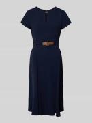 Lauren Ralph Lauren Midikleid mit Taillengürtel Modell 'BRYGITKA' in D...