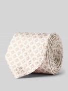 Monti Krawatte aus Seide im Allover-Look (7 cm) in Sand, Größe 1