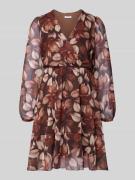 ZABAIONE Minikleid mit V-Ausschnitt Modell 'Ni44mi' in Hellbraun, Größ...