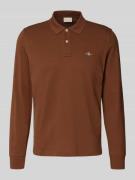 Gant Regular Fit Poloshirt mit Label-Stitching in Hellbraun, Größe L