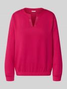 Tom Tailor Regular Fit Sweatshirt mit Viskose-Anteil in Pink, Größe L