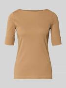 Lauren Ralph Lauren T-Shirt mit geripptem U-Boot-Ausschnitt Modell 'JU...