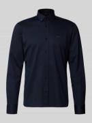 BOSS Regular Fit Businesshemd aus Pinpoint mit Stretch-Anteil in Marin...