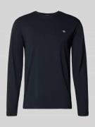 Gant Longsleeve mit Label-Stitching in Black, Größe 4XL