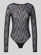 HUGO Slim Fit Body mit Spitze Modell 'DULIETTA' in Black, Größe L