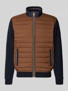 bugatti Sweatjacke mit Label-Detail in Camel, Größe L