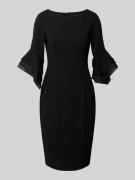 Adrianna Papell Knielanges Cocktailkleid mit Trompetenärmeln in Black,...