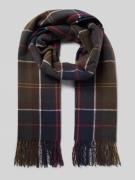 Barbour Oversized Schal mit Tartan-Muster Modell 'HAILES' in Oliv, Grö...