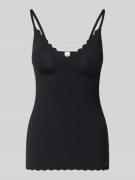 Skiny Unterhemd mit herausnehmbaren Pads in Black, Größe 36