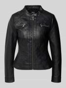 Only Jacke im authentischen Leder-Look in Black, Größe 34