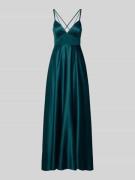 Jake*s Cocktail Abendkleid mit gekreuzten Spaghettiträgern in Dunkelgr...