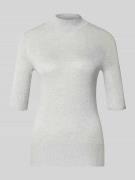 s.Oliver BLACK LABEL Slim Fit Strickpullover aus Viskose-Mix in Silber...