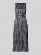 Swing Cocktailkleid mit Rundhalsausschnitt in Blau, Größe 34