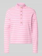 Christian Berg Woman Ringel Polo Shirt mit Schmuckknopf in Rosa, Größe...