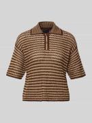 Polo Ralph Lauren Strickpullover mit kurzer Knopfleiste in Dunkelbraun...