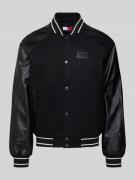 Tommy Jeans Regular Fit College-Jacke mit Woll-Anteil in Black, Größe ...