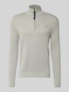 Lerros Strickpullover mit Troyer-Kragen in Lind, Größe L