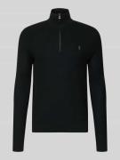 Polo Ralph Lauren Strickpullover mit Label-Stitching in Black, Größe L