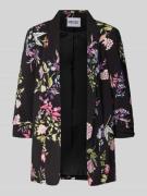 Pieces Regular Fit Longblazer mit Allover-Muster Modell 'BOSELLA' in B...