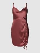 Jake*s Cocktail Cocktailkleid mit Wasserfall-Ausschnitt in Rostrot, Gr...