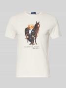 Polo Ralph Lauren T-Shirt mit Label-Print und Rundhalsausschnitt in Of...