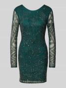 LACE & BEADS Cocktailkleid mit Zierperlenbesatz in Gruen, Größe XS