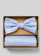Prince Bowtie Fliege und Einstecktuch im Set aus reiner Seide in Bleu,...