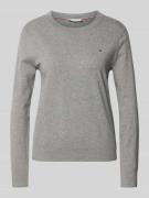 Tommy Hilfiger Regular Fit Strickpullover aus Baumwoll-Mix in Hellgrau...