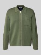 Marc O'Polo Denim Regular Fit Cardigan aus Baumwoll-Mix in Khaki, Größ...