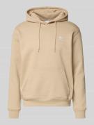 adidas Originals Hoodie mit Känguru-Tasche in Beige, Größe L