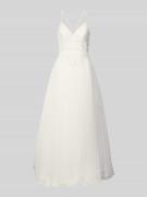 Mascara Brautkleid mit floralen Stickereien in Offwhite, Größe 32